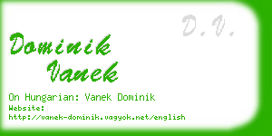 dominik vanek business card